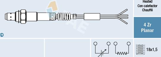 FAE 77015 - Ламбда-сонда parts5.com