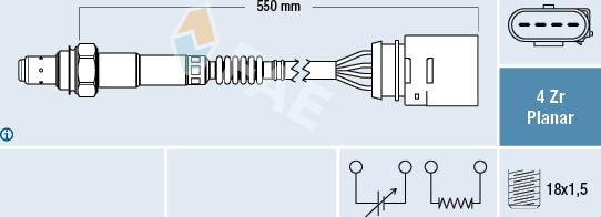 FAE 77148 - Lamda-sonda parts5.com