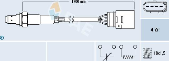 FAE 77147 - Αισθητήρας λάμδα parts5.com