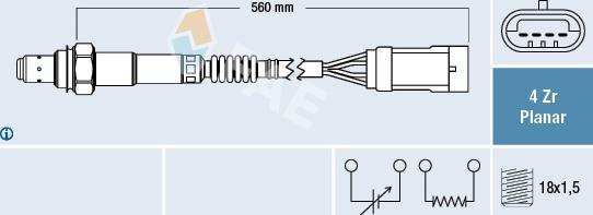 FAE 77153 - Sonde lambda parts5.com