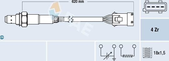 FAE 77164 - Lambda sonda parts5.com