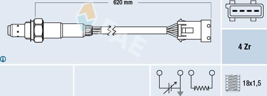 FAE 77166 - Ламбда-сонда parts5.com