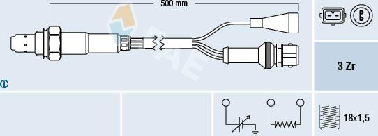 FAE 77105 - Αισθητήρας λάμδα parts5.com