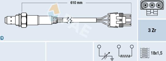 FAE 77118 - Lambda sensörü parts5.com