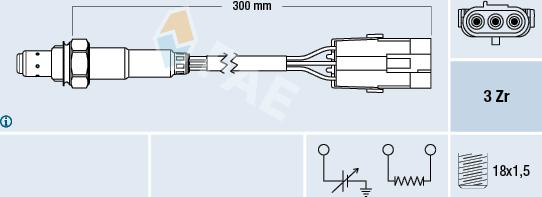 FAE 77113 - Ламбда-сонда parts5.com