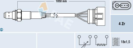 FAE 77134 - Lambda Sensor parts5.com