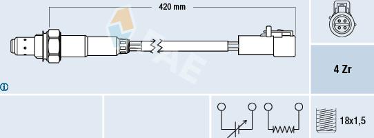 FAE 77305 - Lambda andur parts5.com