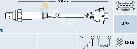 FAE 77303 - Sonda Lambda parts5.com