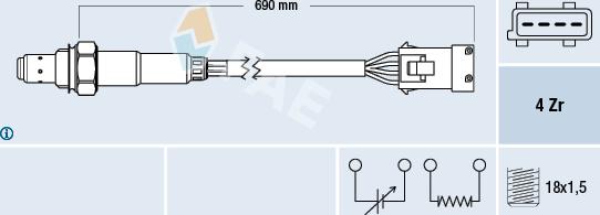 FAE 77382 - Sonda Lambda parts5.com