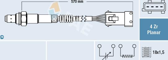 FAE 77240 - Lambda sensörü parts5.com