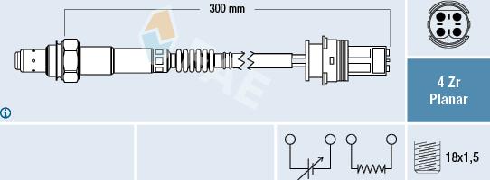 FAE 77252 - Lambda sonda parts5.com