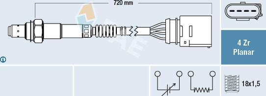 FAE 77204 - Lamda-sonda parts5.com