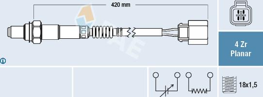 FAE 77288 - Sonda Lambda parts5.com