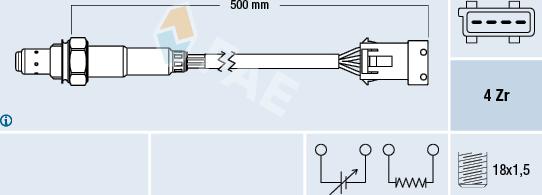 FAE 77232 - Ламбда-сонда parts5.com