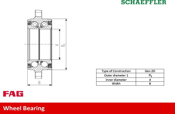 FAG 713 6109 00 - Pyöränlaakerisarja parts5.com