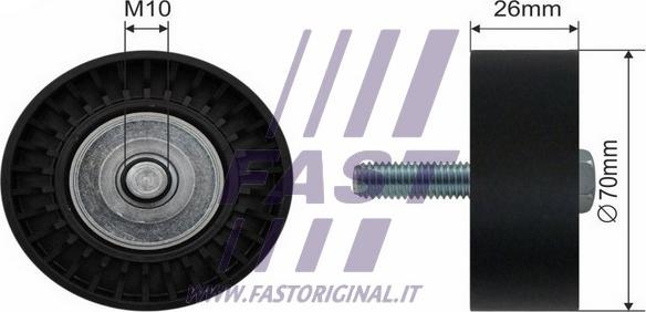 Fast FT44530 - Vratná / vodicí kladka, klínový žebrový řemen parts5.com