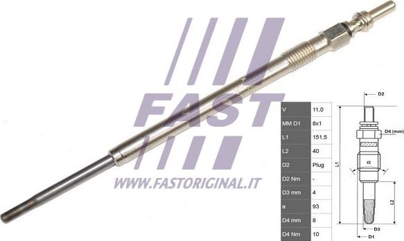 Fast FT82706 - Подгревна свещ parts5.com