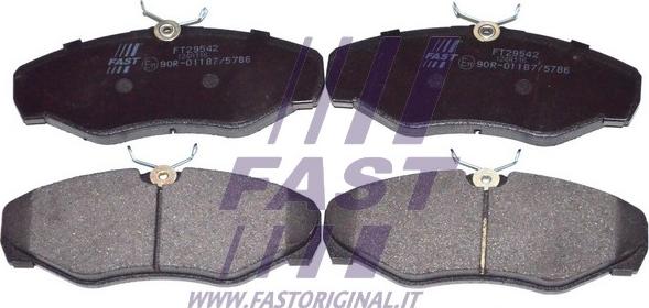 Fast FT29542 - Zestaw klocków hamulcowych, hamulce tarczowe parts5.com