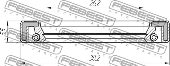 Febest 95FAY-28380606X - Reparatursatz, Axialgelenk Spurstange parts5.com