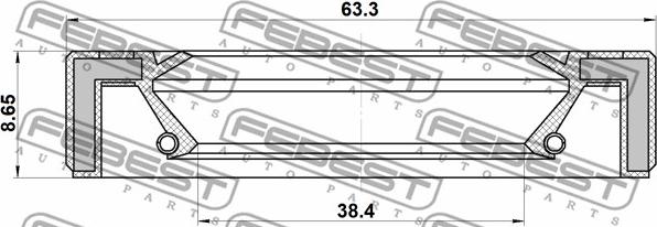 Febest 95GAS-40630909C - Wellendichtring, Antriebswelle parts5.com