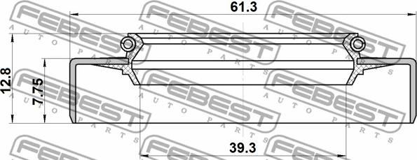 Febest 95GDW-41610813R - Wellendichtring, Antriebswelle parts5.com