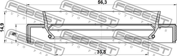 Febest 95HBY-35560915C - Simering, ax cardanic parts5.com