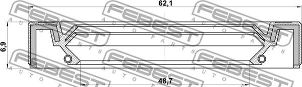 Febest 95IBS-50620707X - Уплотняющее кольцо, ступица колеса parts5.com