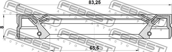 Febest 95IEY-67830808C - Yağ keçesi, tahrik mili parts5.com