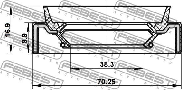 Febest 95JAS-40701017L - Simering, diferential parts5.com