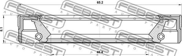 Febest 95LEY-50650808C - Tesniaci krúżok hlavného hriadeľa manuálnej prevodovky parts5.com