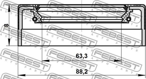 Febest 95NES-65880808C - Shaft Seal, manual transmission parts5.com