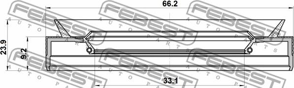 Febest 95PEY-34660924C - Retén, árbol de transmisión parts5.com