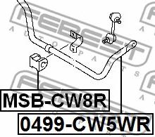 Febest 0499-CW5WR - Estabilizador, suspensión parts5.com