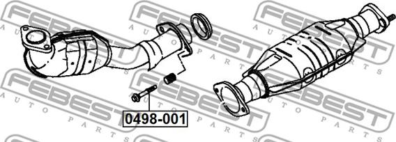 Febest 0498-001 - Vijak, izduvni sistem parts5.com