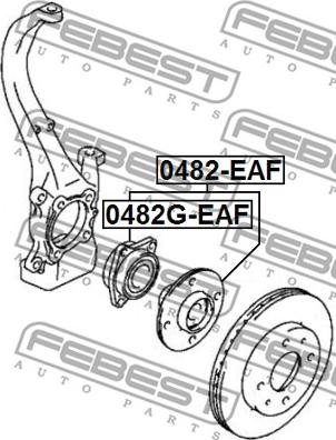 Febest 0482G-EAF - Wheel Hub parts5.com