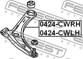 Febest 0424-CWRH - Õõtshoob, käändmik parts5.com