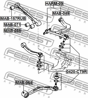 Febest MAB-157RUB - Yataklama, Bugi kolu parts5.com