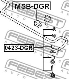 Febest 0423-DGR - Entretoise / tige, stabilisateur parts5.com