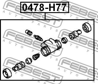 Febest 0478-H77 - Cilindro de freno de rueda parts5.com