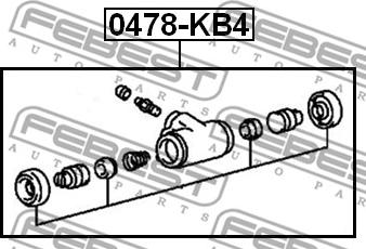 Febest 0478-KB4 - Cilindro de freno de rueda parts5.com