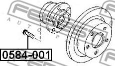 Febest 0584-001 - Tekerlek pimi parts5.com