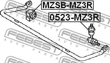 Febest 0523-MZ3R - Drog / opornik, stabilizator parts5.com