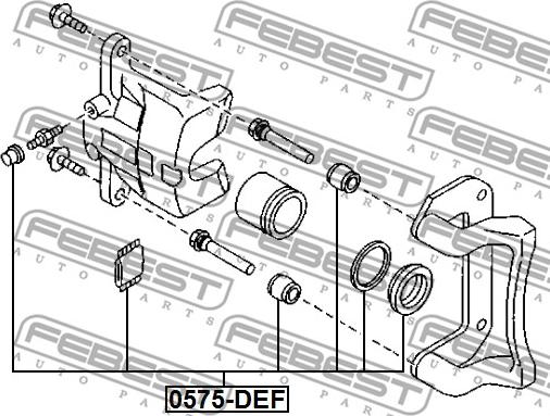 Febest 0575-DEF - Komplet za popravak, kočno sedlo parts5.com