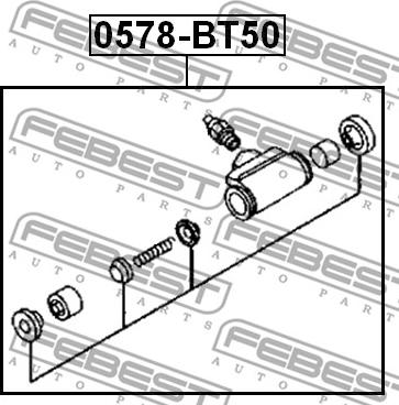 Febest 0578-BT50 - Cilindro de freno de rueda parts5.com