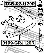 Febest 0199-GRJ120R - Estabilizador, suspensión parts5.com