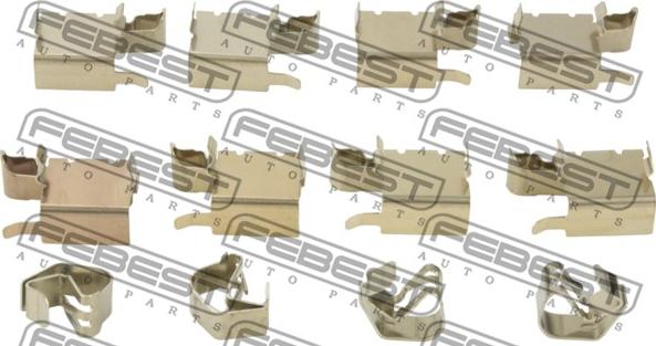 Febest 0103-NRE180F - Aksesuar seti, diskli fren balatası parts5.com