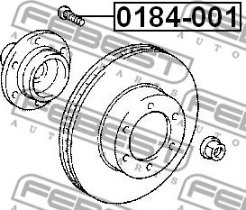 Febest 0184-001 - Kolesni vijak parts5.com