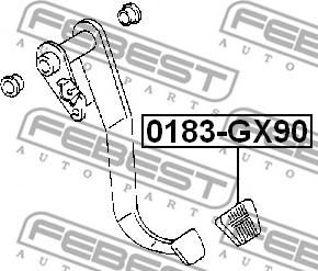 Febest 0183-GX90 - Poljinpäällyste, kytkinpoljin parts5.com