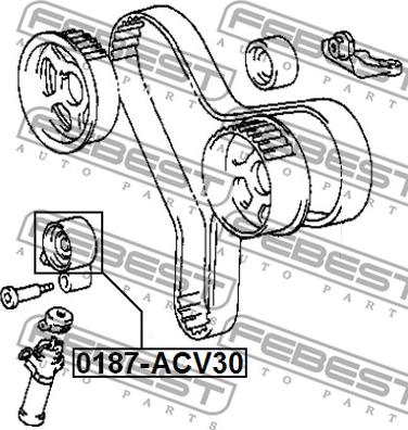 Febest 0187-ACV30 - Pingutusrull,Hammasrihm parts5.com