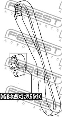 Febest 0187-GRJ150 - Kiristysrulla, hammashihnat parts5.com